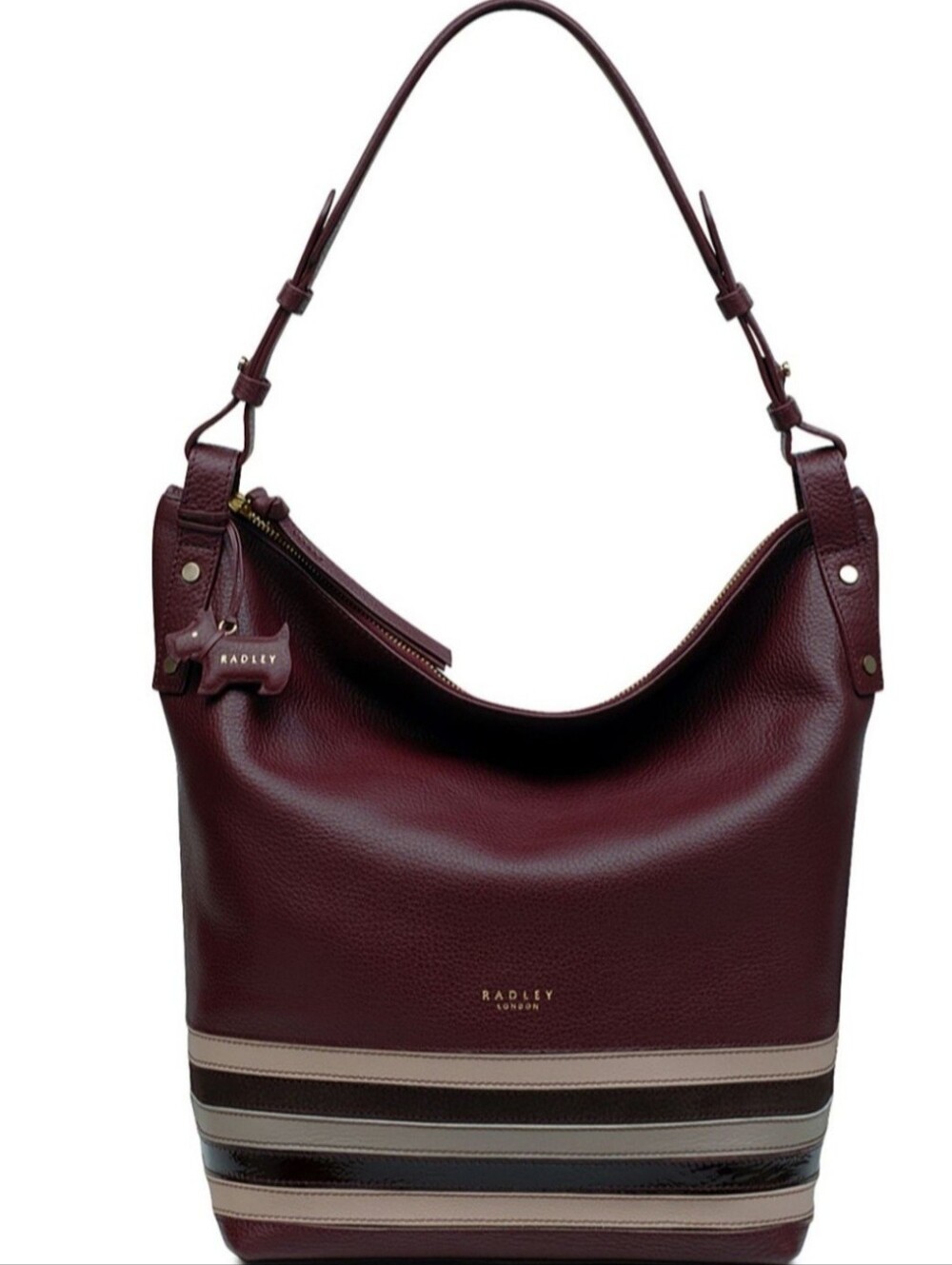 Radley Eltham Palace Hobo Bag Wine Color